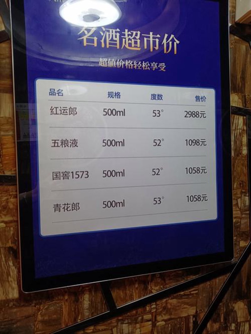 餐饮渠道酒水